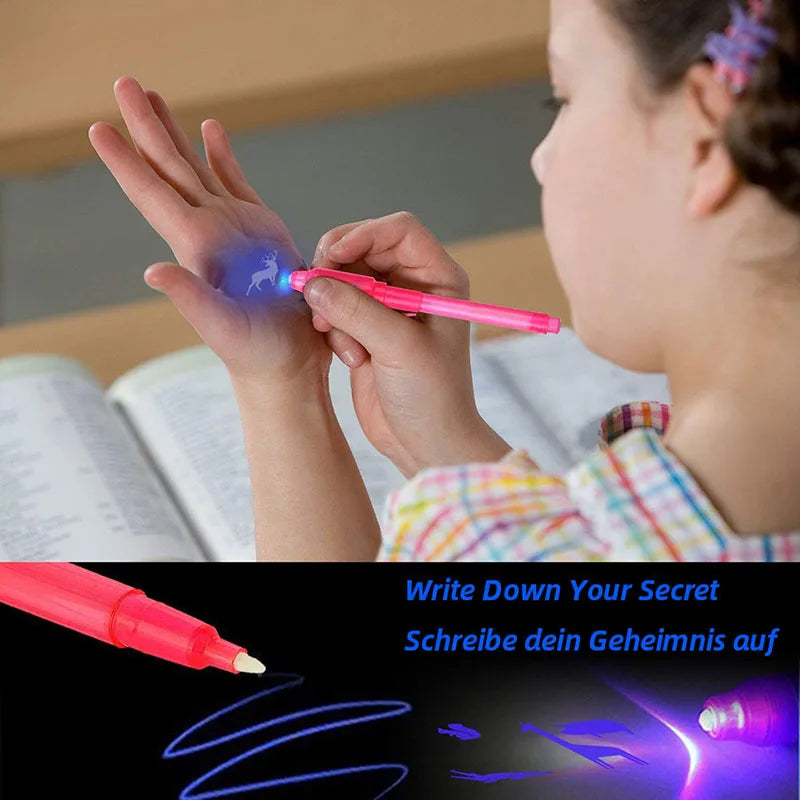 4pcs Luminous Light Pen Magic Purple