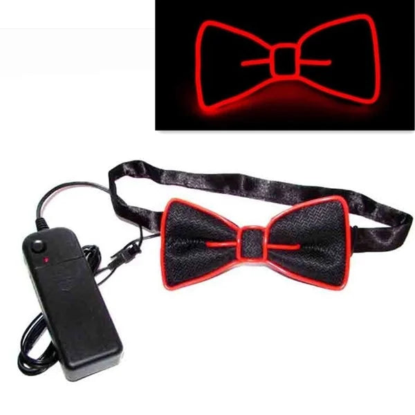 Light Up Men's Led Suspenders Bow Tie