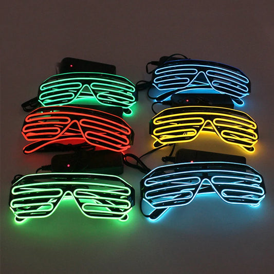 Louver glasses neon led